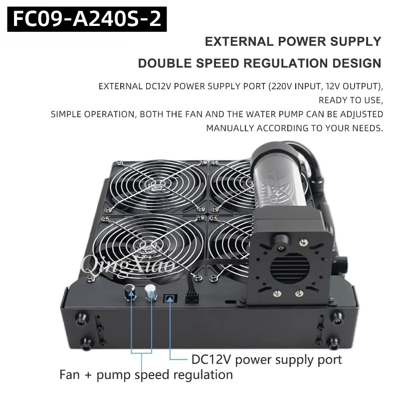 External Radiator Water Cooling Kit - Zintegrowany zewnętrzny zestaw chłodzący z 4